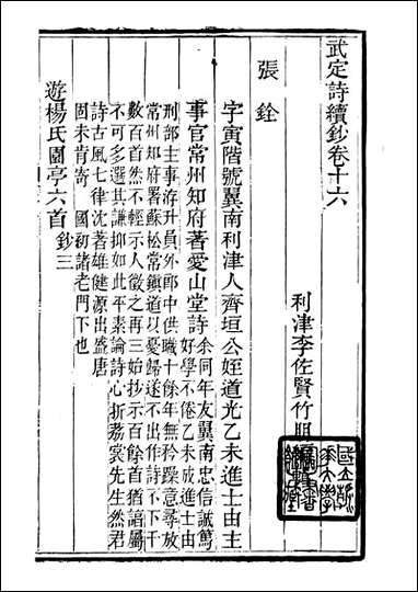 [下载][石泉书屋]武定诗续钞_李佐贤撰_清.同治_中利津李氏_六.pdf