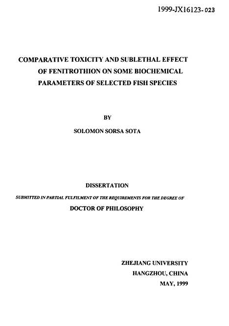 【COMPARATIVETOXICITYANDSUBLETHALEFFECTOFFINITROTHIONONSOMEBIOCHEMICALPARAMETERSOFSELECTEDFISHSPECIES】.pdf