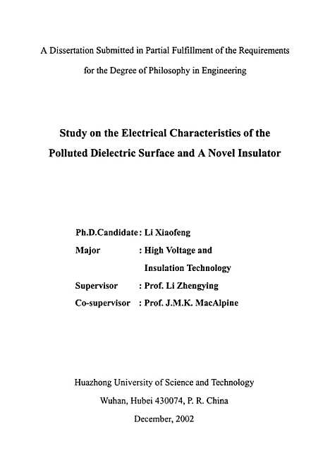 [下载][污染电介质表面电特性及新型绝缘子的研究]李晓峰.pdf