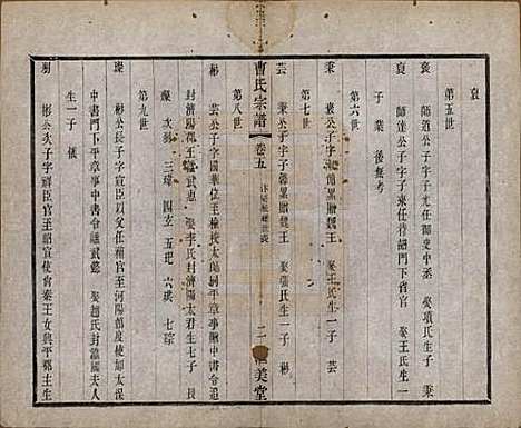 [下载][曹氏宗谱]中国曹氏(共十卷)__民国四年（1915）_五.pdf