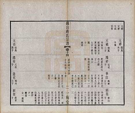 [下载][锡山蒋氏宗谱]江苏蒋氏(共三十卷首一卷)__民国十一年（1922）_十四.pdf