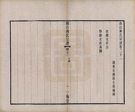 [下载][锡山蒋氏宗谱]江苏蒋氏(共三十卷首一卷)__民国十一年（1922）_二十一.pdf