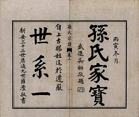 [下载][孙氏宗谱]江苏孙氏(共十二卷首一卷)__民国十六年（1927）_二.pdf