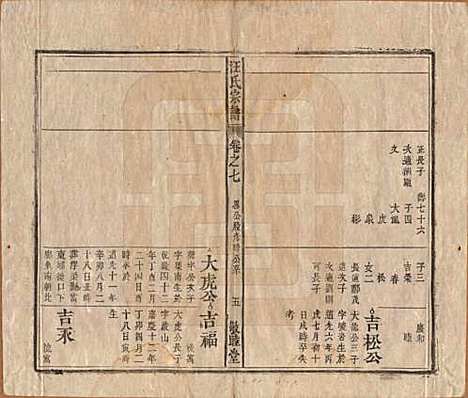 [下载][汪氏宗谱]安徽汪氏(共十五卷末二卷)__清同治十年（1871）_七.pdf