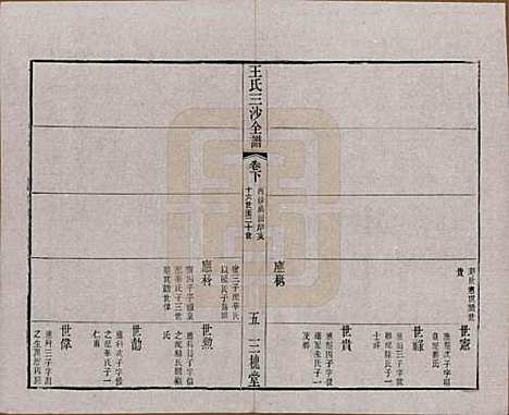 [下载][王氏三沙全谱]江苏王氏__清光绪二年（1876）_一百七.pdf