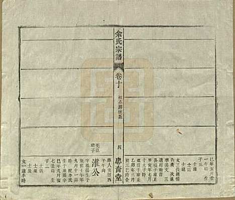 [下载][余氏宗谱]中国余氏(共十八卷)__清光绪二十七年（1901）_十.pdf