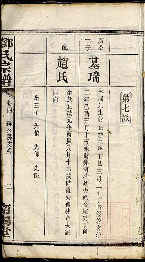 [下载][邓氏宗谱]邓述村_南阳堂_清同治10年1871_邓氏家谱_四.pdf