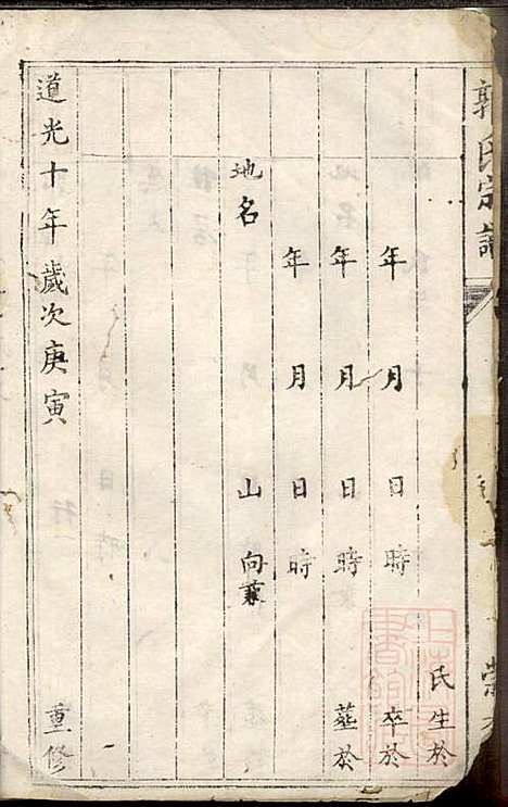 [下载][郭氏宗谱]崇本堂_清道光10年1830_郭氏家谱_一.pdf