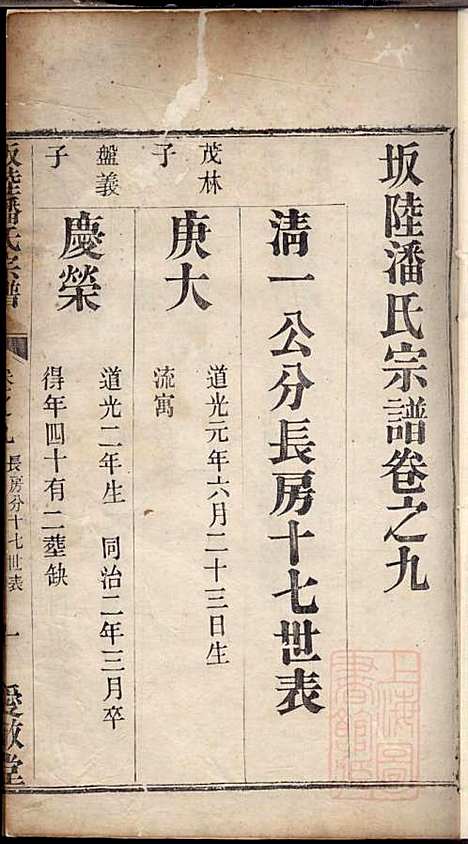 [下载][坂陆潘氏宗谱]潘澍忠_爱敬堂_清同治13年1874_坂陆潘氏家谱_七.pdf