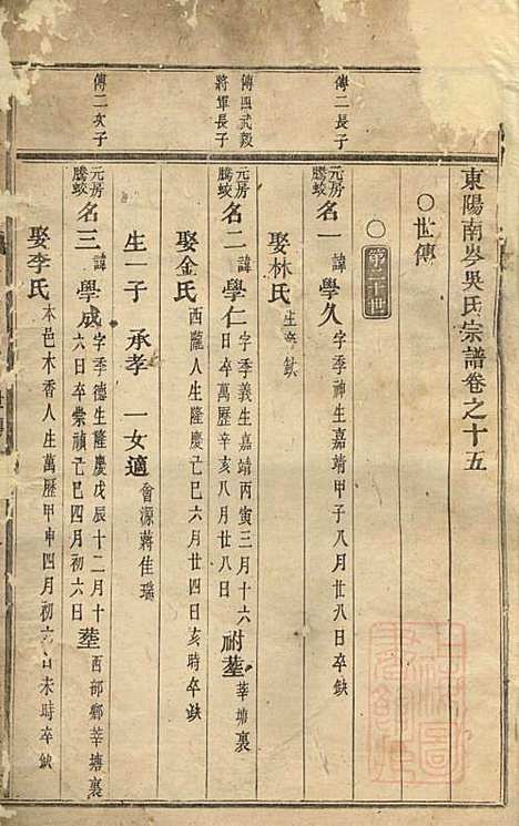 [下载][东阳南岑吴氏宗谱]东阳吴氏_清道光5年1825_东阳南岑吴氏家谱_四.pdf