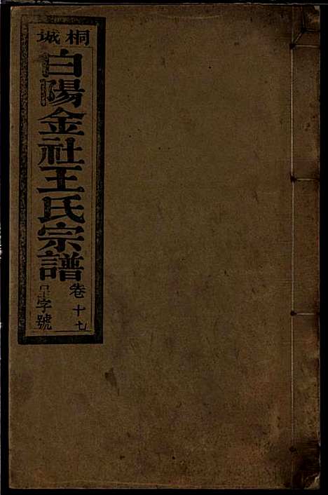 [下载][桐城白阳金社王氏宗谱]王之道_谟烈堂_民国28年1939_桐城白阳金社王氏家谱_十七.pdf