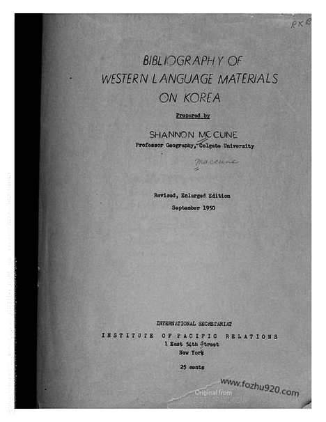 [下载][bibliography_of_western_language_materials_on_mccune_shannon_boyd_bailey_1913_朝鲜研究资料集成]朝鲜.pdf