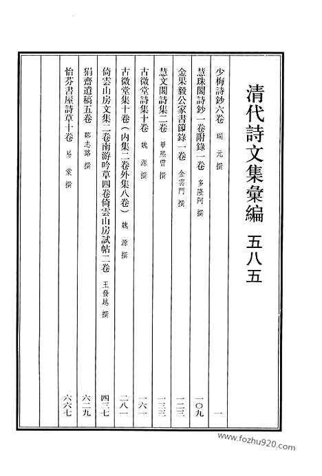 [下载][585_清代诗文集汇编]清代诗文集汇编.pdf