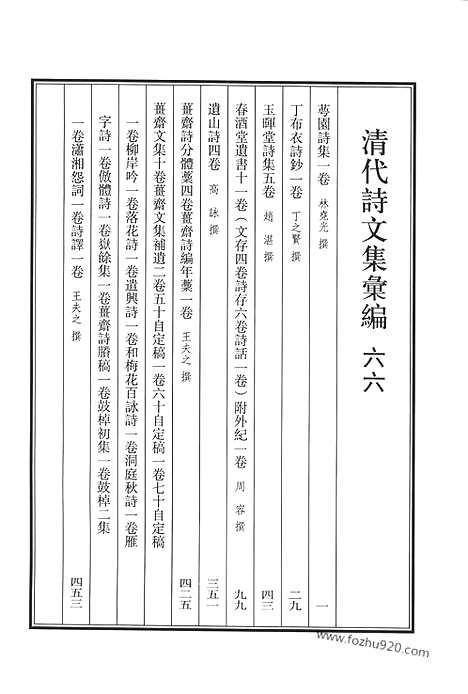 [下载][66_萼园诗集_丁布衣诗钞_玉晖堂诗集_春酒堂遗书_遗山诗_姜斋诗分体稿_姜斋诗编年稿_姜斋文集_清代诗文集汇编]清代诗文集汇编.pdf