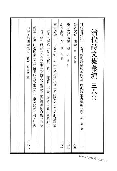 [下载][拜经楼诗集_拜经楼诗集续编_拜经楼诗集再续编_愚谷文存_愚谷文存续编_珠楼遗稿_雨堂诗钞_雨堂杂著_清代诗文集汇编]清代诗文集汇编.pdf