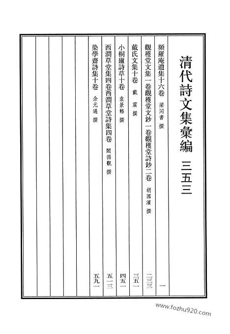 [下载][频罗庵遗集_观获堂文集_观获堂文钞_观获堂诗钞_戴氏文集_小桐庐诗草_西涧草堂集_四涧草堂诗集_染学斋诗集_清代诗文集汇编]清代诗文集汇编.pdf