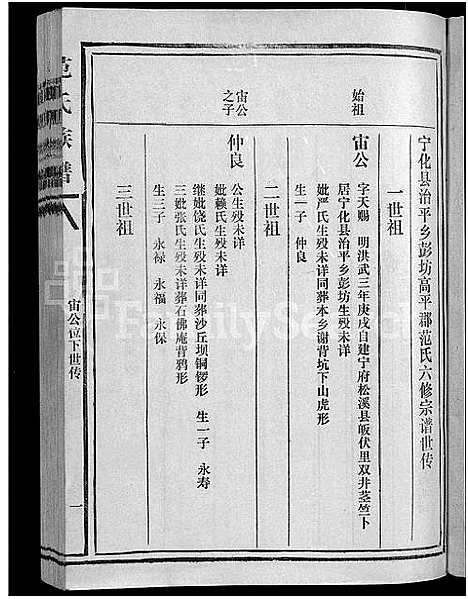 [下载][彭坊范氏族谱_4卷_范氏族谱_高平郡范氏六修宗谱_宁化县治平乡彭坊高平郡范氏六修宗谱]福建.彭坊范氏家谱_二.pdf