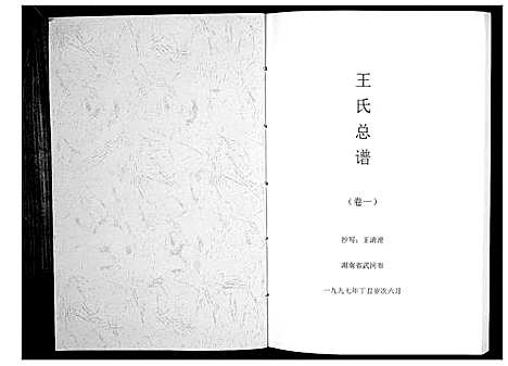 [下载][王氏总谱]湖南.王氏总谱_一.pdf