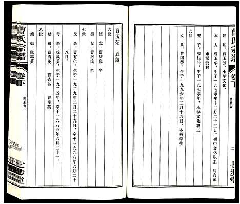 [下载][曹氏宗谱_2卷]江苏.曹氏家谱_二.pdf