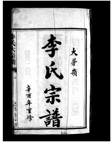 [下载][大茅岭李氏宗谱_不分卷]浙江.大茅岭李氏家谱.pdf